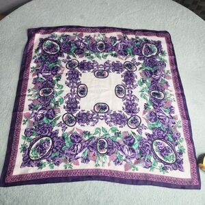 Berkshire Purple and Pink Silken Scarf 30x30